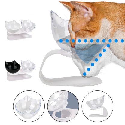 Cat Face Bowls with Stand